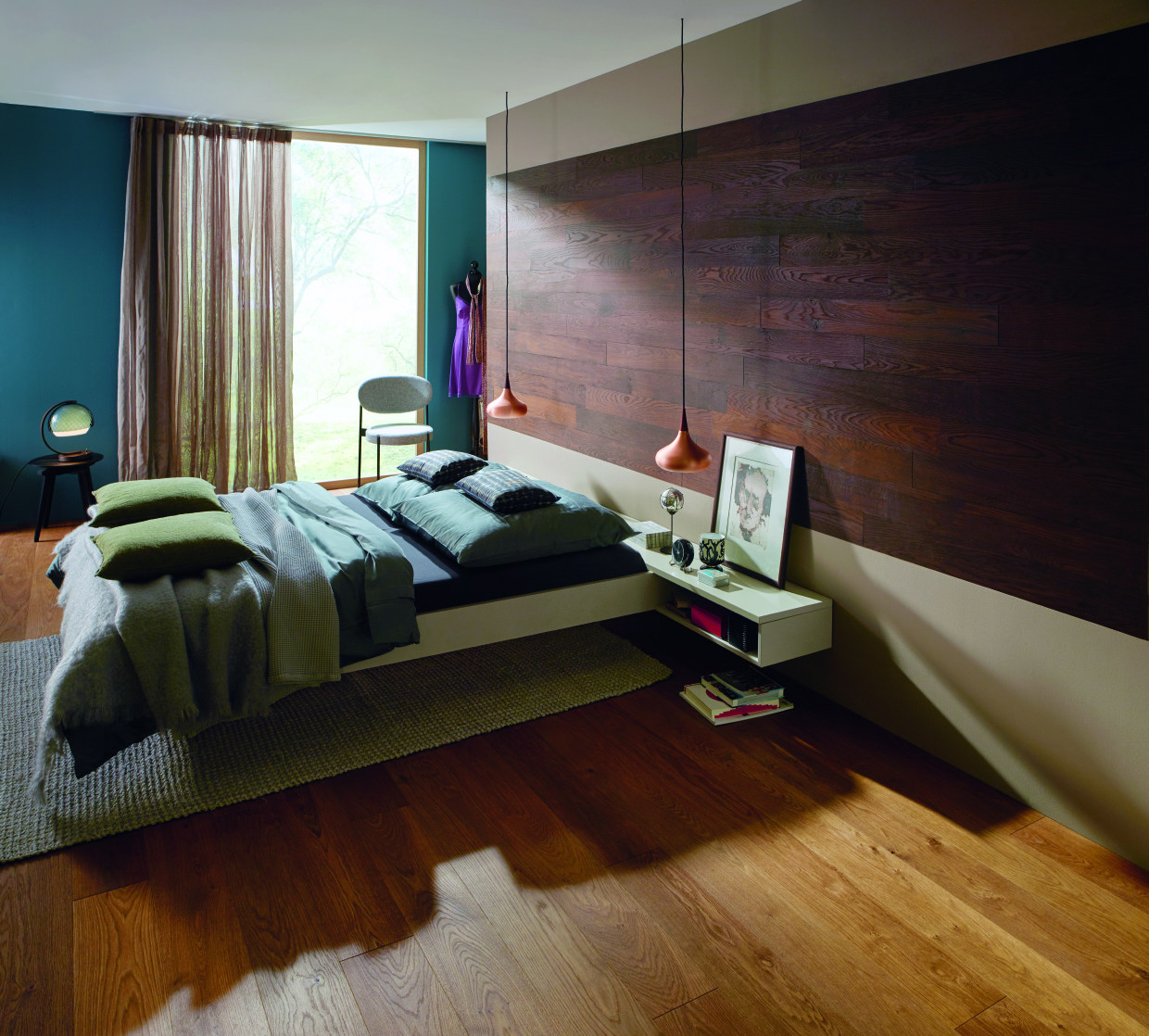 Деревянные стеновые панели Haro Wall Patagonia Термо Дуб Lake 535 630 1000×120×11,2 фото в интерьере